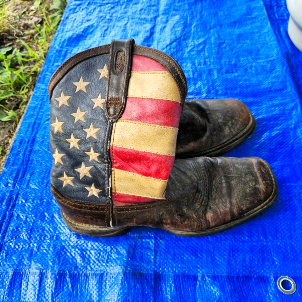 Durango Men's Rebel Patriotic American Flag Pull On Western Boots Size 11D